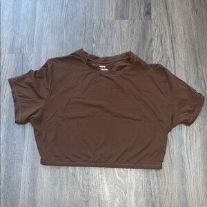 SKIMS Brown Crop Top